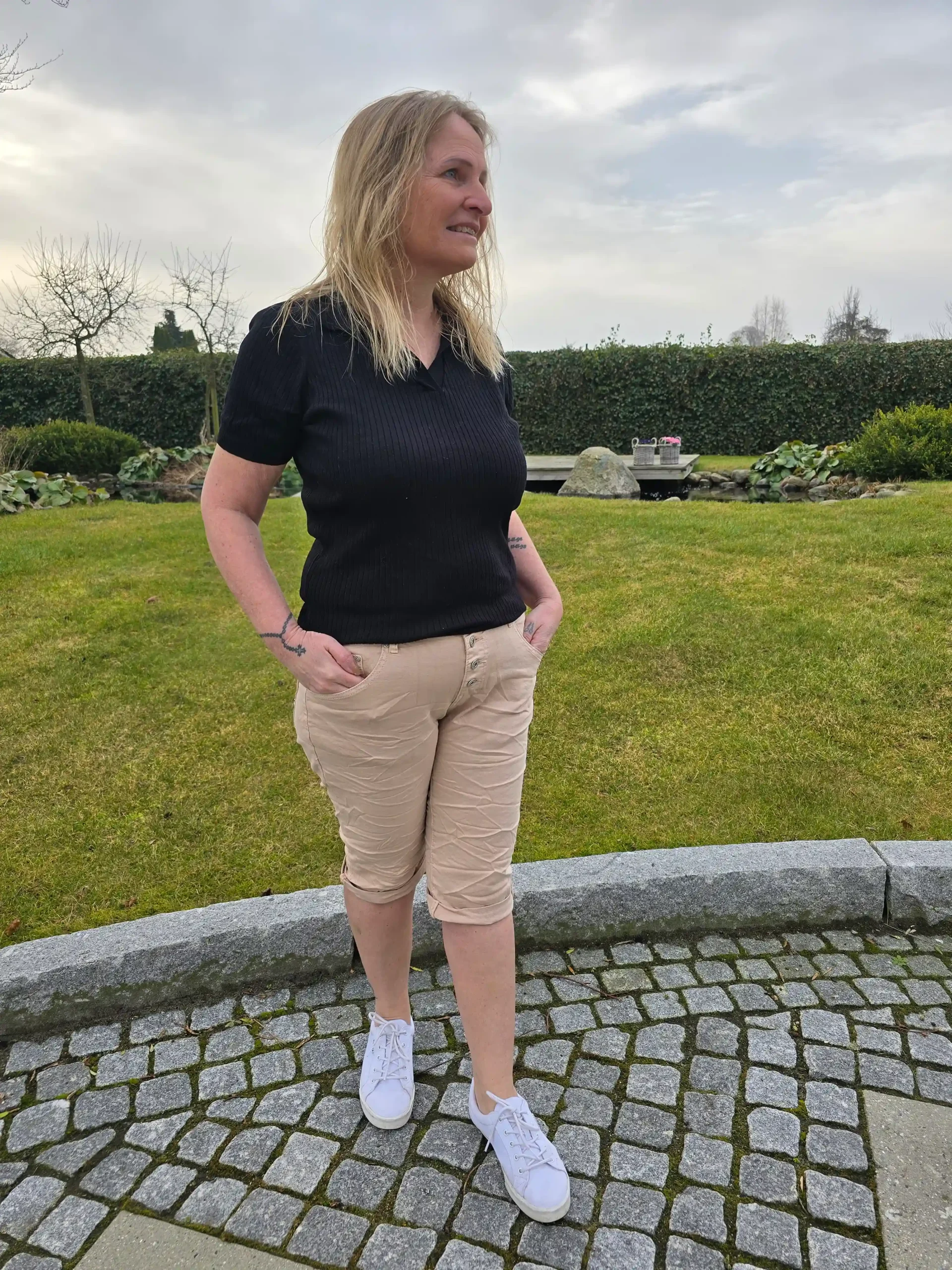 Place du Jour 1268-6 Lange Shorts Capri