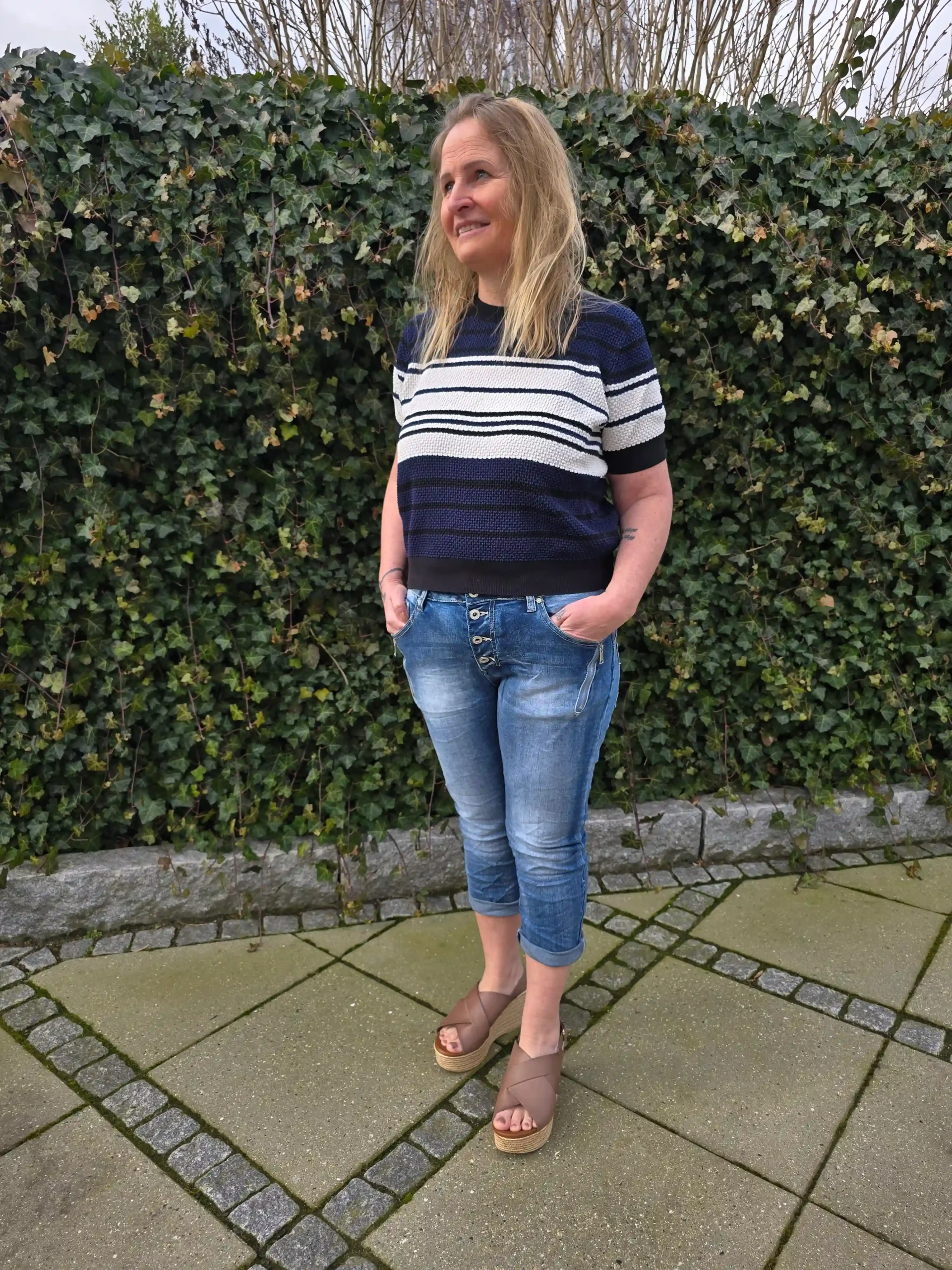 Place du Jour 1791-L Cat & Co Capri Denim Jeans