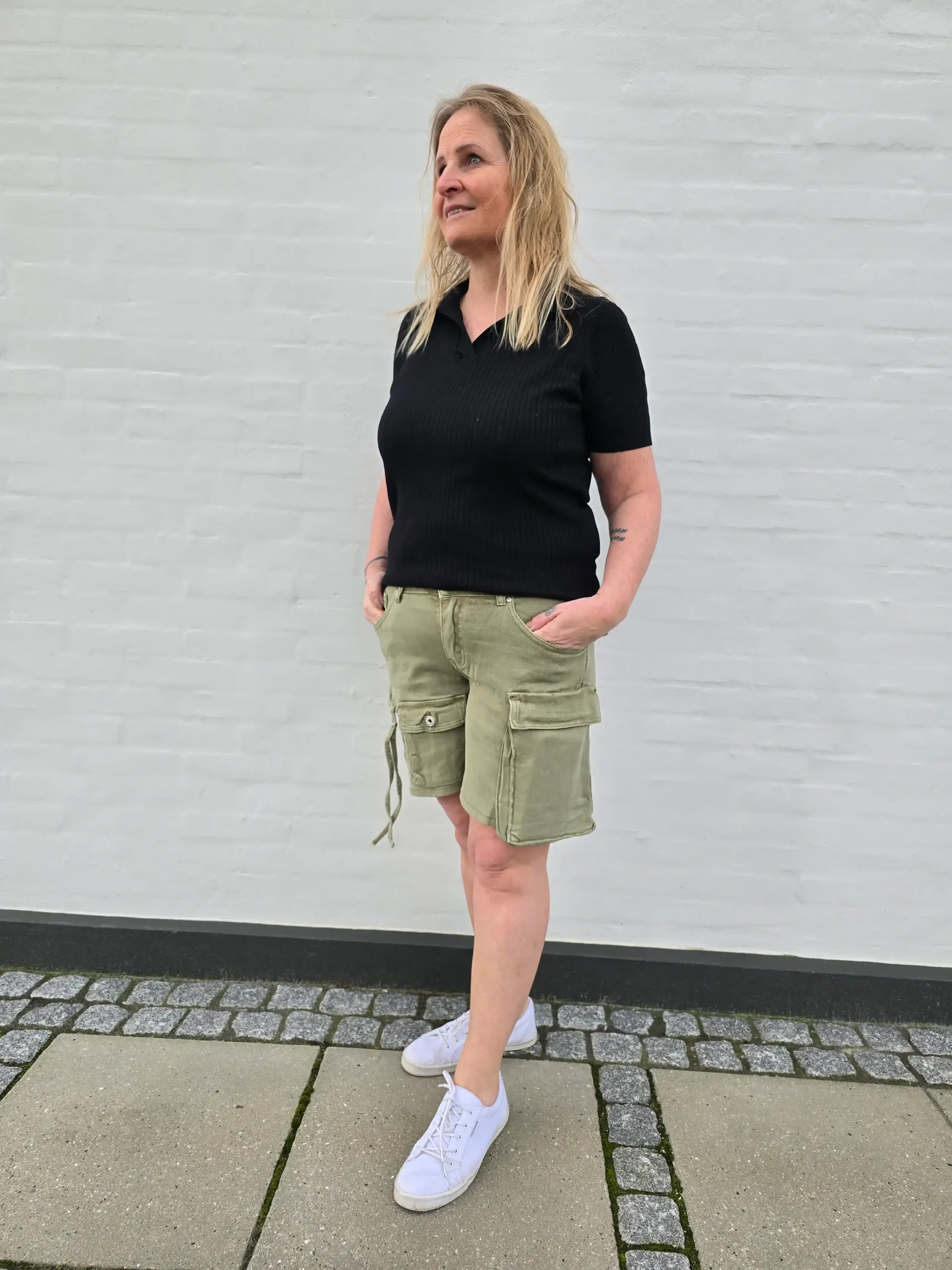 Place du Jour Kaki Shorts 1873