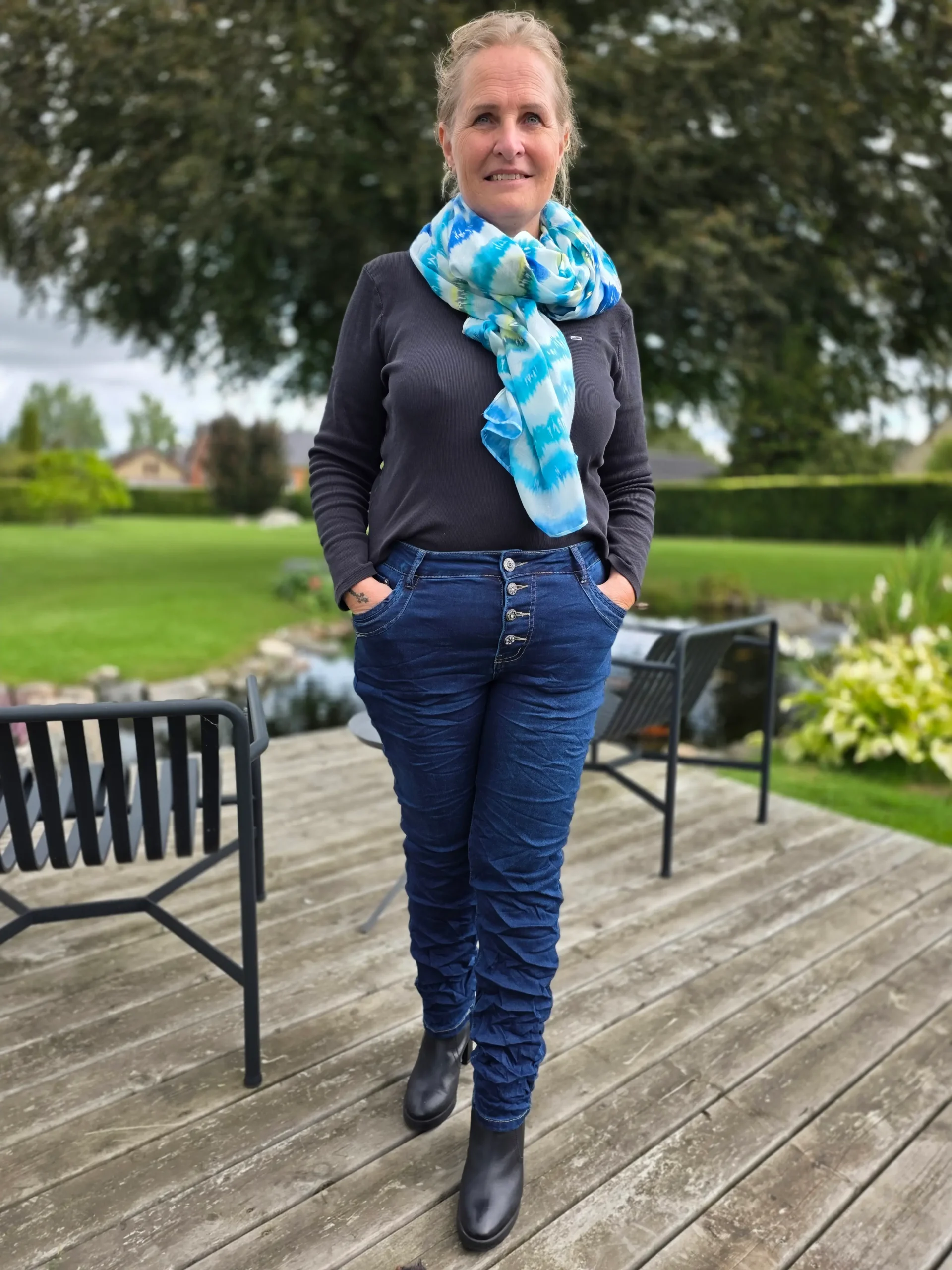 💙 Karostar Jogging Baggy Jeans KM3047 – Mørkeblå Baggy Jeans med Stretch & Joggingkomfort
