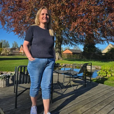 Karostar Denim baggy Capri m. lynlås KCM2922